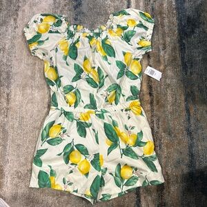 Girls Floral Romper shirt from Old Navy-Size 8